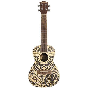 Ukulele Concierto Bamboo Spruce Tribal C/funda, U-23-tribal-sp